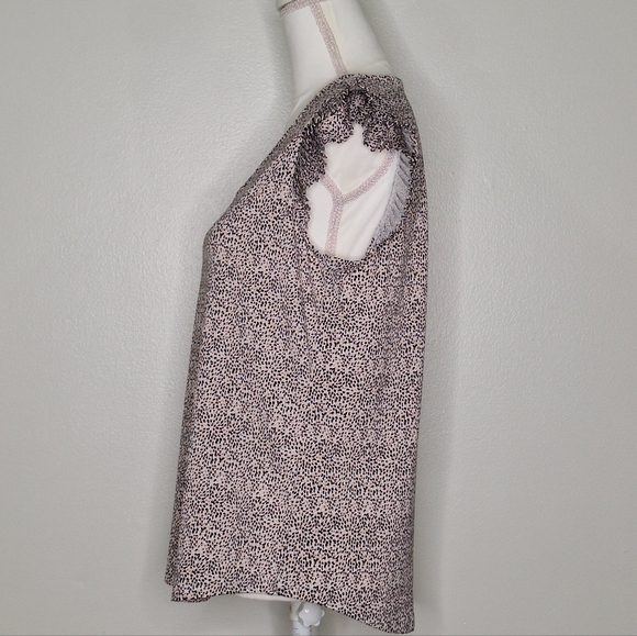 Adrianna Papell V-Neck Top With Pleated Flutter Sleeves - Picture 2 of 12